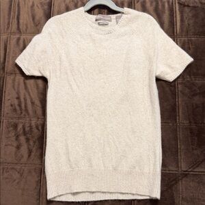 Chic Beige Short Sleeve Top